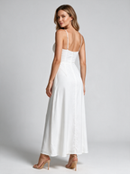 Isabella | Lang Sommerkjole Med Corsage Detaljer