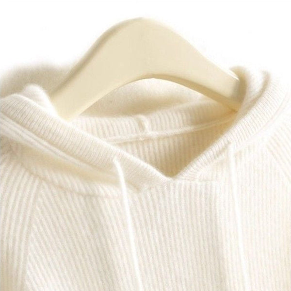 Amelie | Dame cashmere hoodie med snørehætte og afslappet pasform