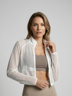 Alessia | Åndbar Mesh Jakke med Cropped Pasform