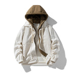 Nicolai | Men's corduroy jacket with hood and zipper