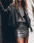 Lunessa | Glitter Metallic Mini-Nederdel