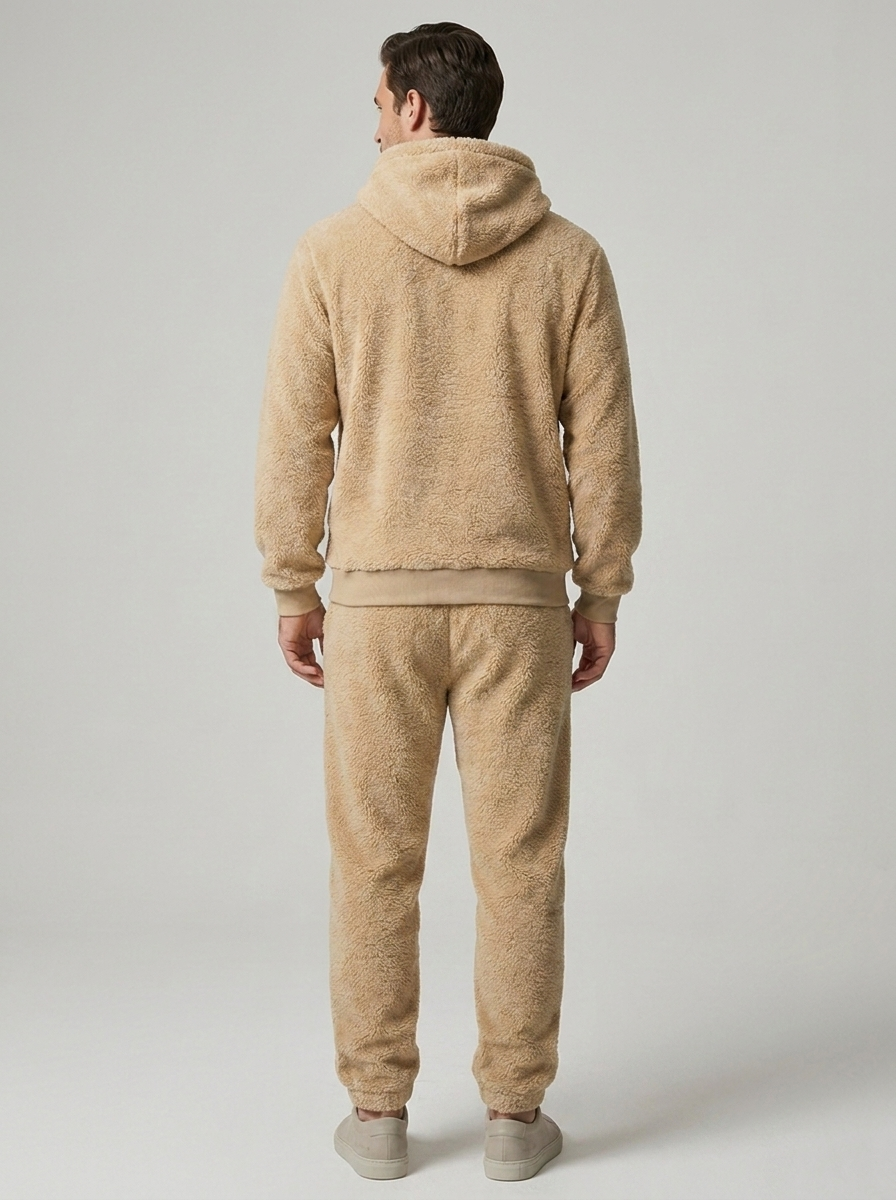 Dario | Fluffy Herresæt med Hoodie og Joggingbukser