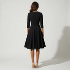 Vivienne | Vestido línea A con cintura de encaje elegante