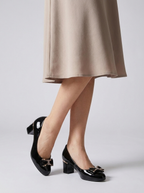 Vivienne | Elegante Pumps Med Blokhæl Og Sløjfedetalje