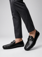 Marco | Men's Loafers in Leather Look with Metal Buckle