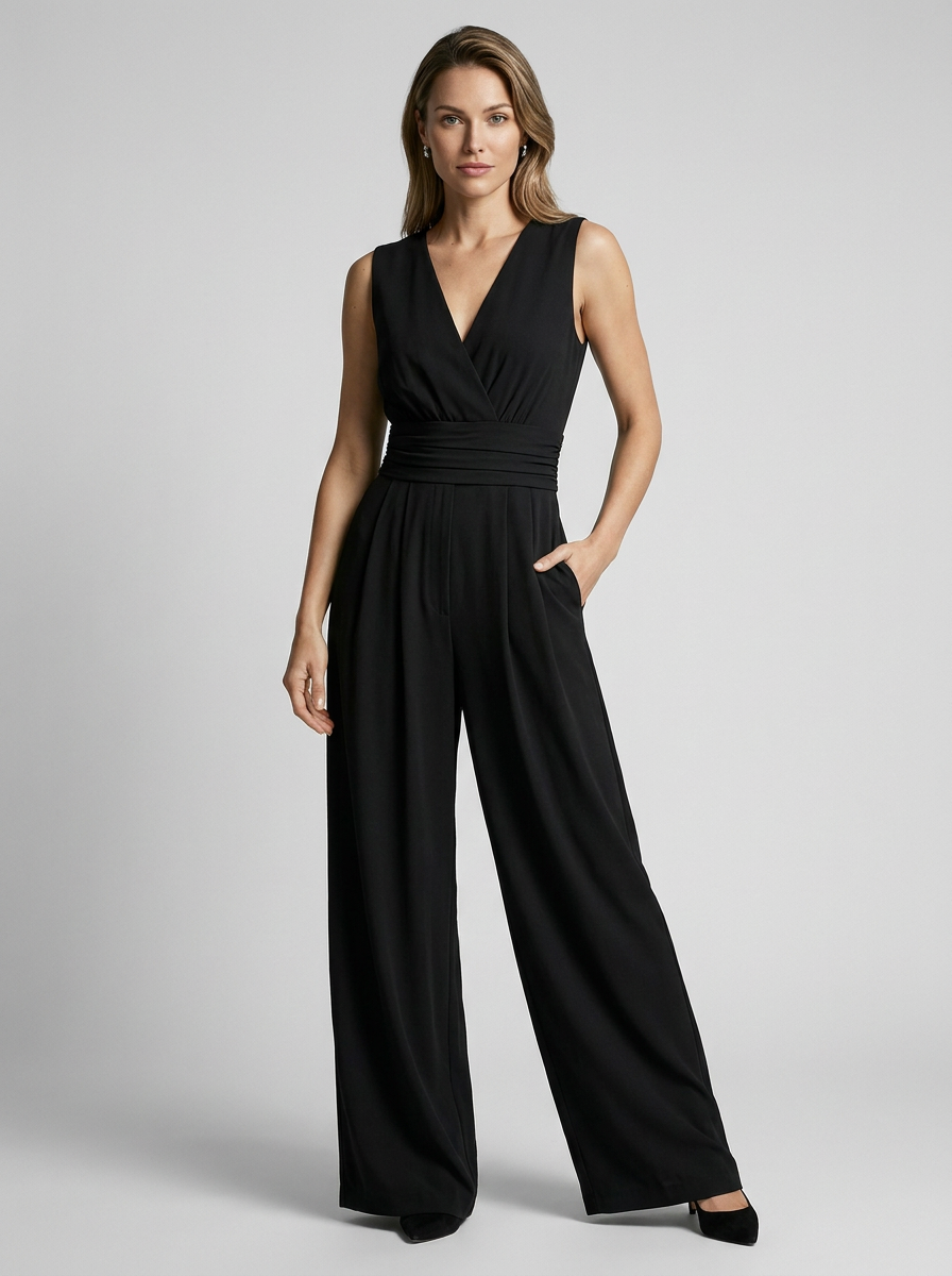Josephine | Elegant Ærmeløs Jumpsuit Med Vide Ben