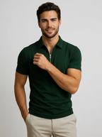 Lorenzo | Slim Fit Polo Med Lynlås Til Herre