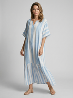 Seraphina | Kaftankjole Med Stribet Design Og V-Hals