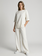 Lisa | Oversized Todelt Dame Sæt med T-Shirt og Bukser