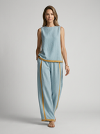 Selene | Two-Piece Set with Sleeveless Top and Wide Pants