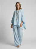 Agnes | Elegant Wool-Inspired Two-Piece Set with Wide Pants