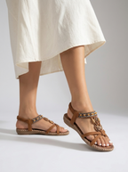 Amandine | Flade Ortopædiske T-Strap Sandaler til Dame