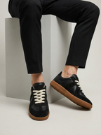 Marcello | Retro Sneakers I Ruskind Og Læder