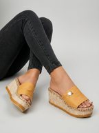 Solena | Plateau Slippers Med Flettet Sål