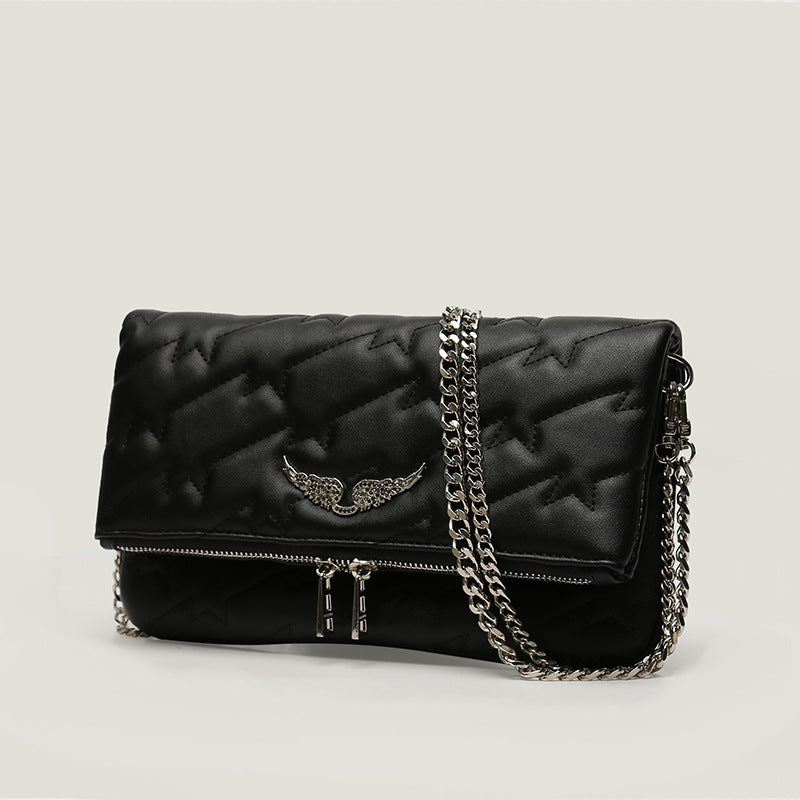 Aurelia | Bolso bandolera con correa de cadena y diseño de solapa elegante