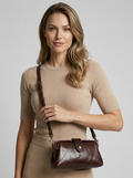 Sigrid | Vintage Crossbody Bag in Leather Look with Magnetic Closure