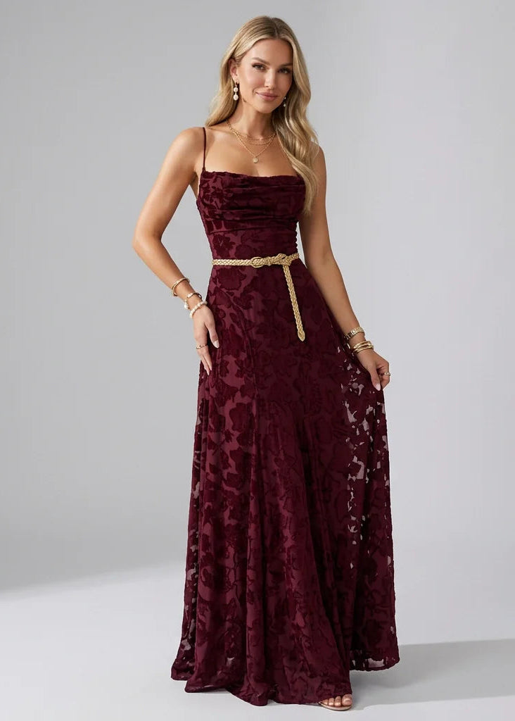 Alessia | Vestido maxi largo con elegante línea A