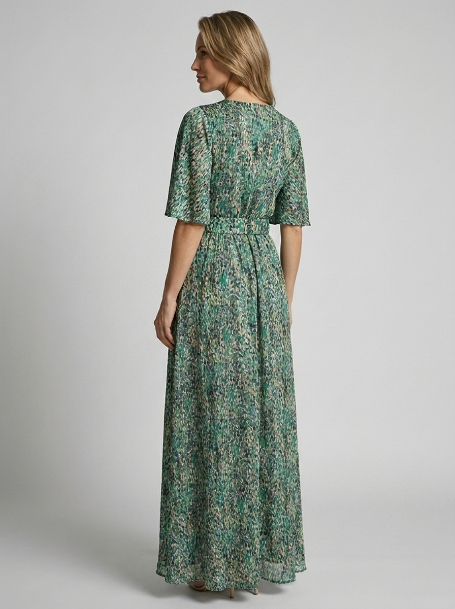 Elara | Maxi Dress with Print and High Slit