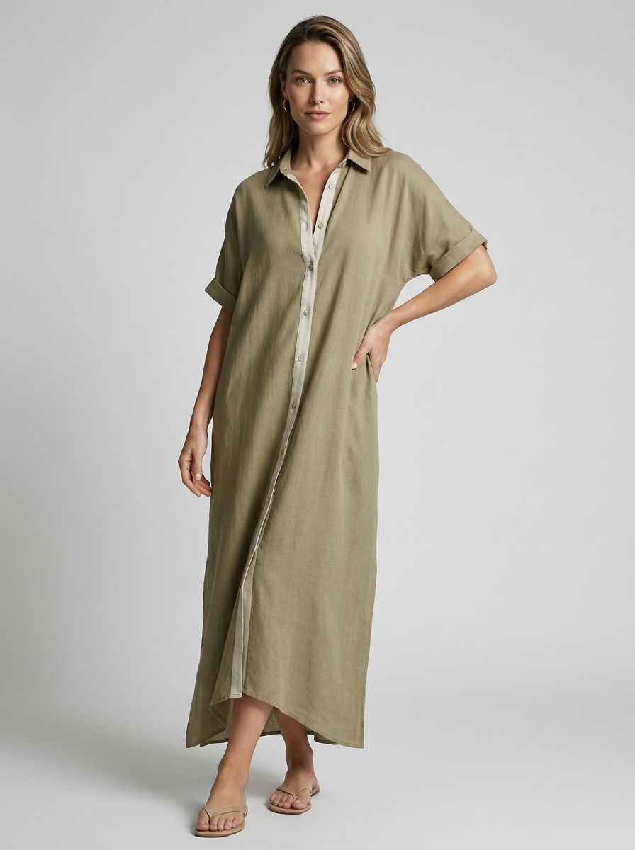 Serena | Long Shirt Dress with Relaxed Fit