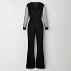 Serafine | Elegant Jumpsuit Med Glitrende Overdel