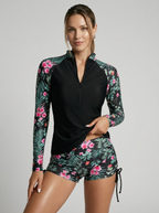 Kaia | Langærmet UV Badedragt med Shorts til Dame