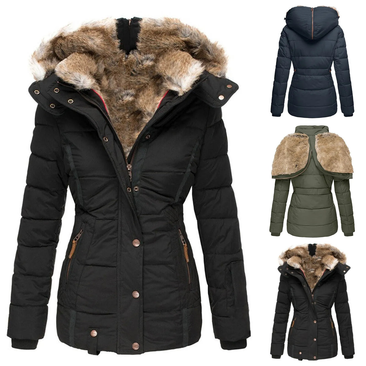 Vivianne | Padded Fur Coat for Women