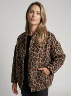 Amelie | Women's Leopard Bomber Jacket
