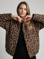 Amelie | Women's Leopard Bomber Jacket