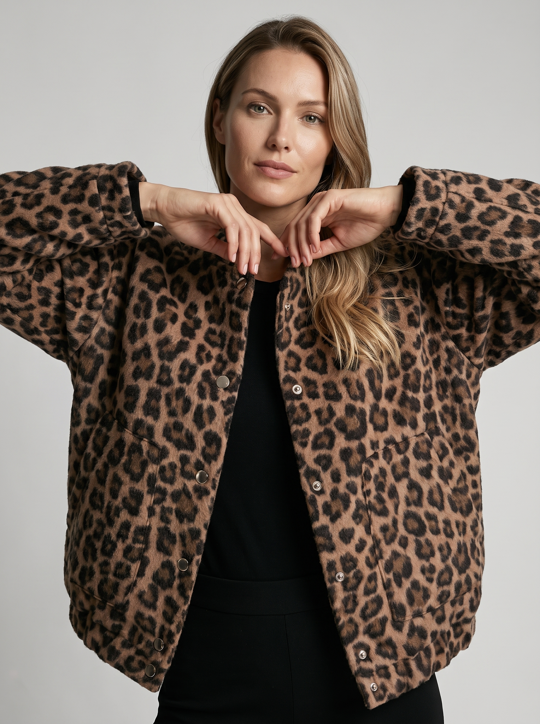 Amelie | Women's Leopard Bomber Jacket