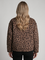 Amelie | Women's Leopard Bomber Jacket