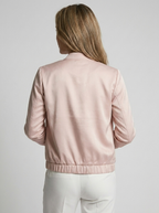 Amelia | Leather Bomber Jacket with Zipper and Minimalist Design