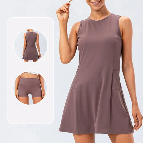 Virelle | Sporty Tennis Kjole Med Indbyggede Shorts