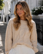 Linnea | Dame Kort Kabelstrikket Sweater