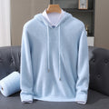 Marius | Herre cashmere hoodie med snørehætte og ribkanter