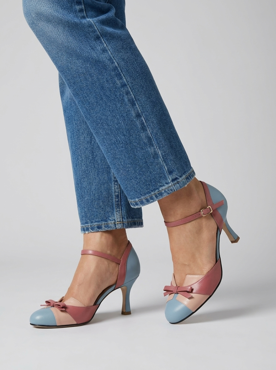 Camille | Pumps Med Ankelrem Og Sløjfe Til Dame