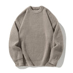Emil | Herre Ribstrikket Sweater med Rund Hals