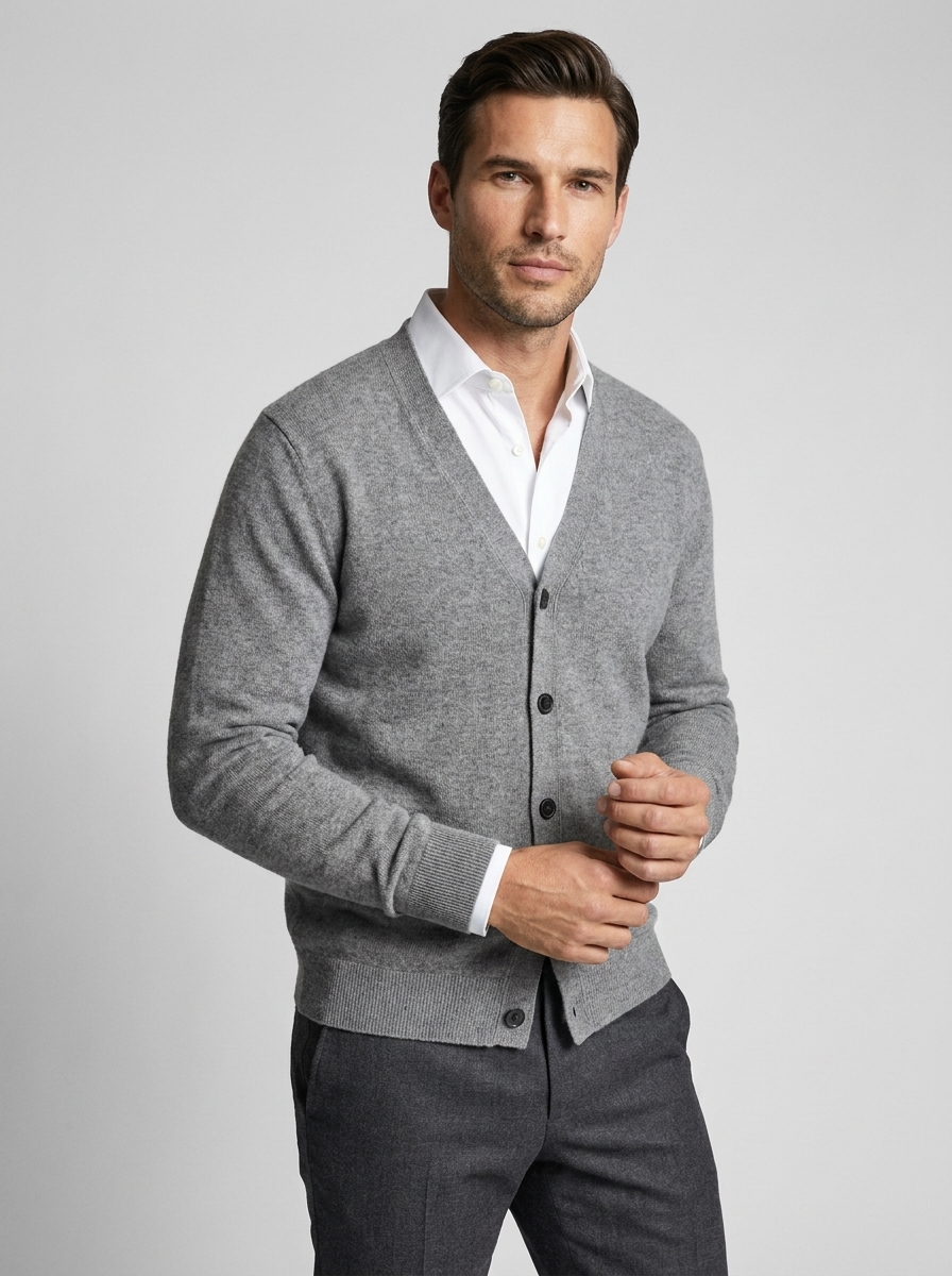 Lucien | Cardigan Til Herre Med V-Hals