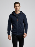 Axel | Herre Hoodie Med Lynlås Og Hætte