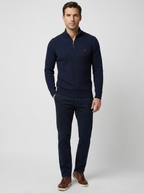 Valentino | Ribstrikket Half Zip Sweater til Herre