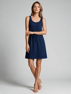Luna | Sleeveless Summer Dress with Waist Tie