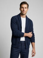 Alessio | Knitted Cardigan with Shawl Collar