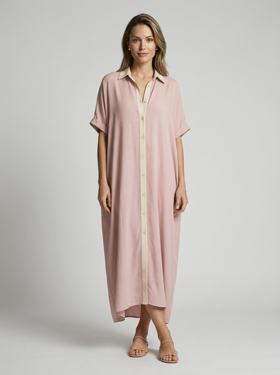 Serena | Long Shirt Dress with Relaxed Fit