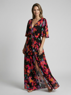 Elara | Maxi Dress with Print and High Slit
