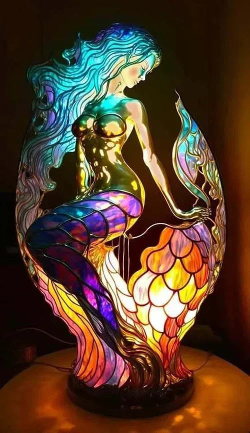 Aurora | Stained glass table lamp with animal motif