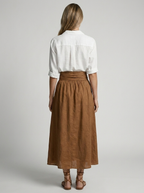 Hannah | Elegant Hørinspireret Co-Ord Sæt Med Bindebælte