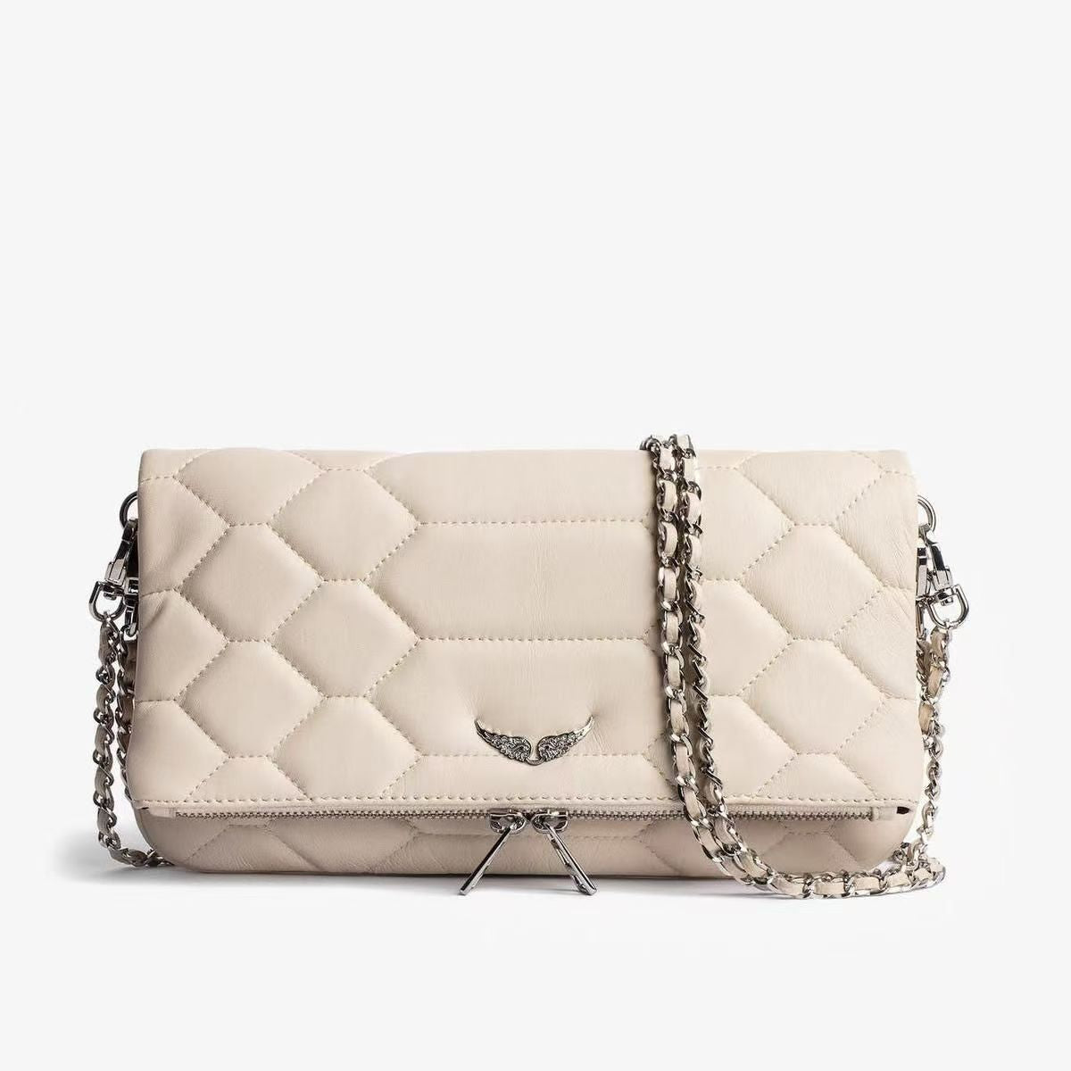 Aurelia | Bolso bandolera con correa de cadena y diseño de solapa elegante