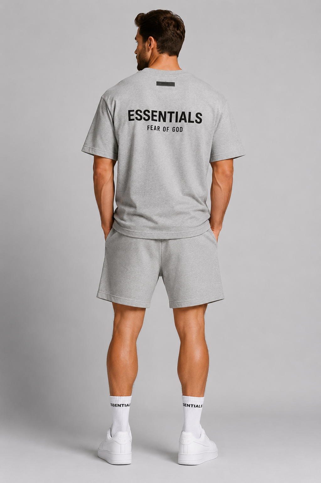 Aiden | ESSENTIALS Fear Of God T-Shirt og Shorts Sæt til Herre