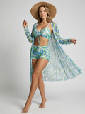Soléa | 3-Delt Bikini Sæt Med Strandkimono