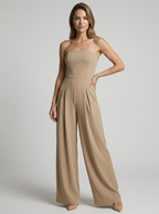 Camille | Strapless Jumpsuit med Wide-Leg Silhuet
