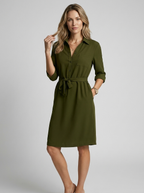 Elvora | Elegante camicia abito con cintura